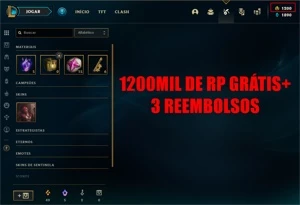 CONTA PLATINA 2 COM RP GRÁTIS! - League of Legends LOL