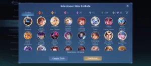 Conta - Mobile legends, heróis: 87, skins: 175.