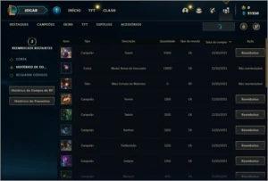 Conta bronze 1 com 1 Skin e 21 Champs - League of Legends LOL