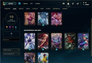 Conta bronze 3 com 31 Champs e 10 Skins - League of Legends LOL