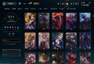 Conta Prata 2 com TODOS os Champs e 271 Skins (Nível 611) - League of Legends LOL