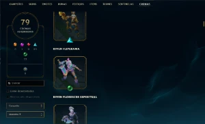 Muito Boa Pra Mono Riven 314 Skins, 79 Chromas - League of Legends LOL