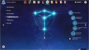 Conta Genshin Impact AR46 Diluc + Venti + Qiqi + Tartaglia