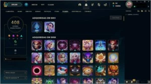 Conta League of Legends todas skins LOL