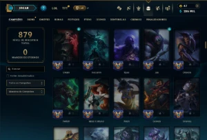 Ouro 3 com TODOS os Champs e 171 Skins ( MAIN ADC ) - League of Legends LOL