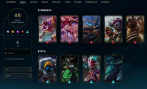 Conta League of Legends Full Acesso - 145 Champs e 48 Skins LOL