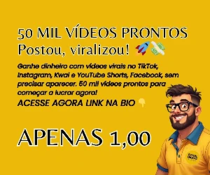 50 Mil Vídeos Virais Por Apenas 1 Real! 💰💥Lucre Sem Parar - Redes Sociais