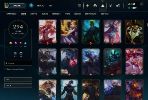 Prata 4 com TODOS os champs e 294 Skins ( MAIN ADC ) - League of Legends LOL