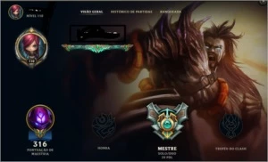 Conta Mestre/Desafiante - League of Legends LOL