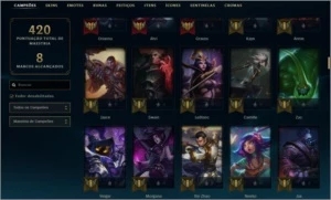 CONTA PRATA 1 COM 46 SKINS E 130 CHAMPS - League of Legends LOL