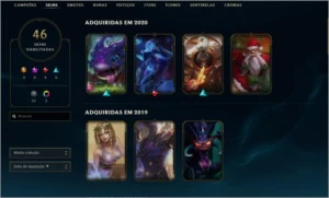 CONTA PRATA 1 COM 46 SKINS E 130 CHAMPS - League of Legends LOL