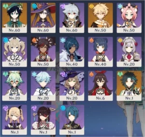 Venti + Mona + Xiao AR34 - Genshin Impact