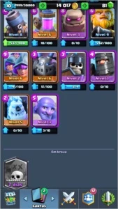Conta Clash Royale - Level 10 - 1 Lendária - 2800 troféus