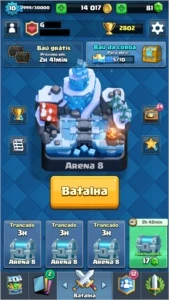 Conta Clash Royale - Level 10 - 1 Lendária - 2800 troféus