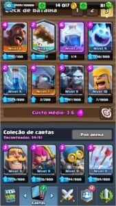 Conta Clash Royale - Level 10 - 1 Lendária - 2800 troféus
