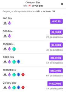 Venda de BITS TWITCH - Outros