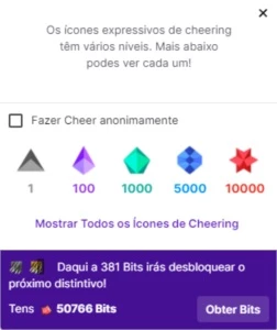 Venda de BITS TWITCH - Outros
