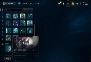 Conta unranked com 5 Skins e 26 Champs - League of Legends LOL