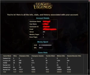 Conta de LoL Gold 4 - League of Legends