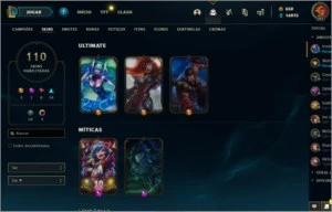 Vendo conta lol todos campeões 110 skins lvl 381 - League of Legends