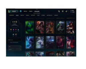 CONTA LOL COM MUITAS SKINS RARAS - League of Legends