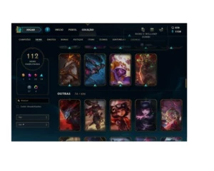 CONTA LOL COM MUITAS SKINS RARAS - League of Legends