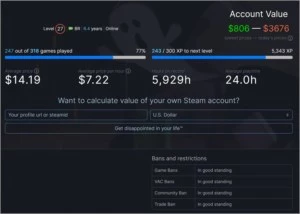 Conta STEAM com 306 jogos