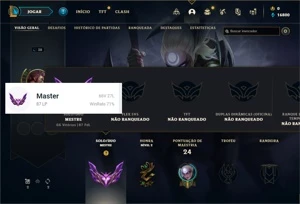 Conta Mestre com 26 Champs e 3 Skins ( 87 PDL ) - League of Legends LOL