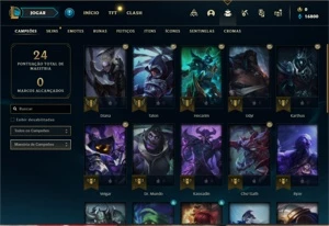 Conta Mestre com 26 Champs e 3 Skins ( 87 PDL ) - League of Legends LOL