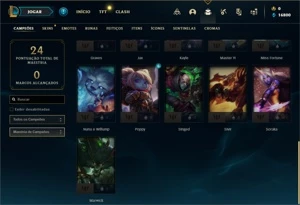 Conta Mestre com 26 Champs e 3 Skins ( 87 PDL ) - League of Legends LOL
