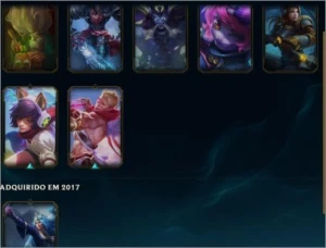 Conta Ouro V com 8 skins e 3 páginas de runa - League of Legends LOL