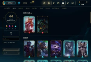 Fullacesso - Conta De 2020 - 44 Skins - Level 263 - 152 Camp - League of Legends LOL