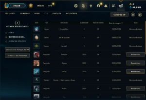 Conta Mestre com 27 Champs e 21 Fragmentos de skins - League of Legends LOL