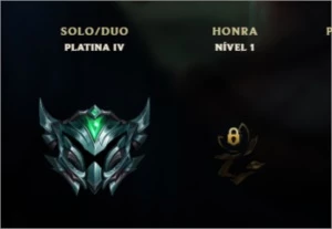 Conta PLATINA4 SMURF 14K BE - League of Legends LOL
