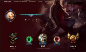 Conta League of legends gold 3. borda de platina 4 LOL