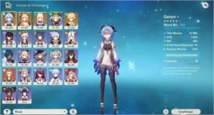 Ganyu + Yoimyia + Kokomi+Túmulo+ spada celestial + - Genshin Impact