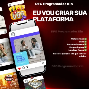 Eu vou criar sua plataforma, site, landing page e muito mais