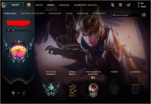 conta league of legends platina