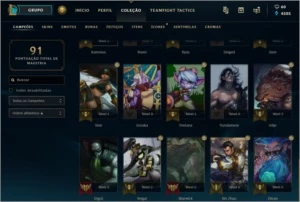 conta league of legends platina LOL