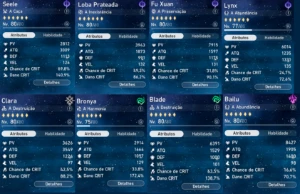 Conta STAR RAIL  com 9 PERSONAGENS 5*fu xuan/lynx/seele/wolf - Outros