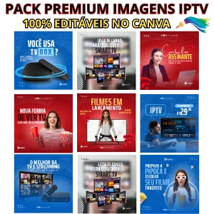 Pack Premium 50 Imagens Iptv - 100% Editaveis No Canva - Outros