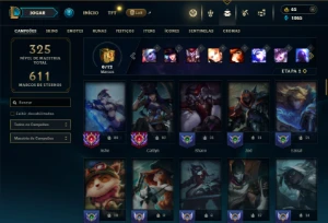 Unranked com 85 Champs e 50 Skins ( JG / ADC ) - League of Legends LOL