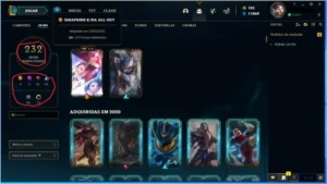 CONTA LV 309 - 236 SKINS - League of Legends LOL
