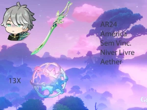 AR24 - Alhitham com Luz das Folhas+13 tiros - Genshin Impact
