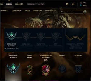 Conta Platina 2 com mmr alto - League of Legends LOL