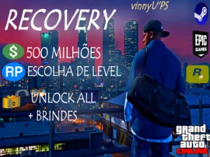 (Pc) Gta V Online 500 Milhões + Level 1 A 8000 + Unlock All