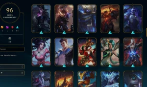 CONTA LOL - LVL 186 - 148 Champions - 96 Skins - FULL ACESSO - League of Legends