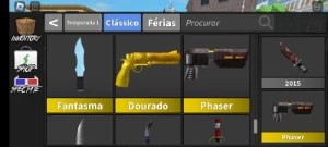 Facas e armas mm2 - Roblox