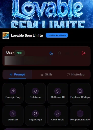 Lovable - Extensão Créditos Congelados - Inteligência Artificial