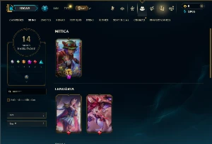 Prata 4 com 32 Champs e 14 Skins - League of Legends LOL